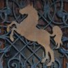 Darstellung des Wappentiers Niedersachsens (Pferd mit aufgestelltem Schweif)